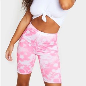 Basic Pink Tie Dye Bike Shorts Women’s size 12